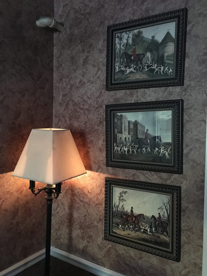 Lamp and Paintings