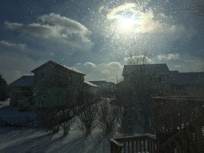 Snow Flurries in Sun