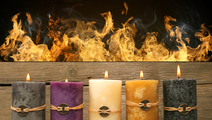 Candles can start fires!