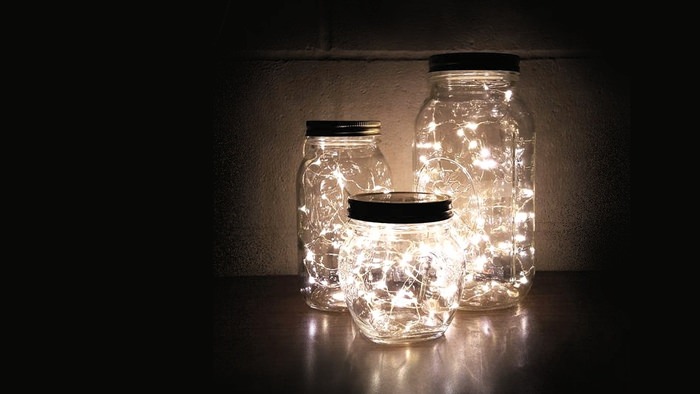 Glowing Mason Jars