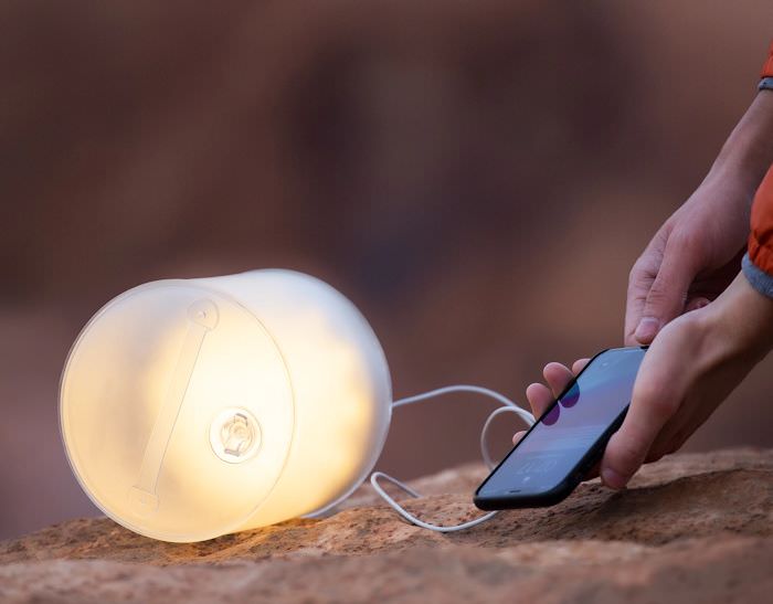 Solar light charging phone