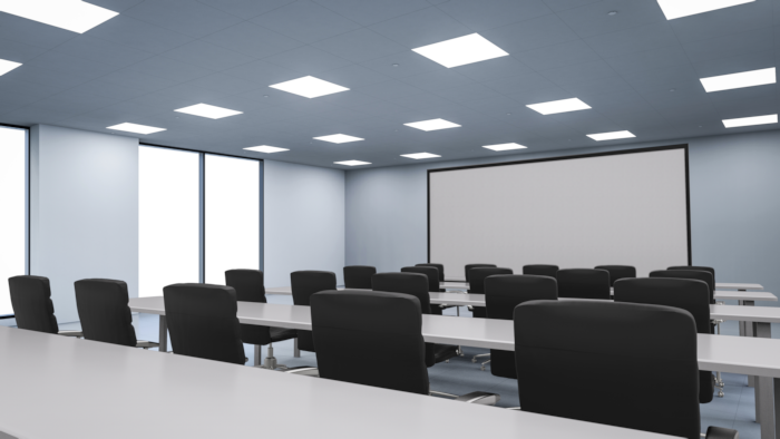 Office Space with LED Lighting