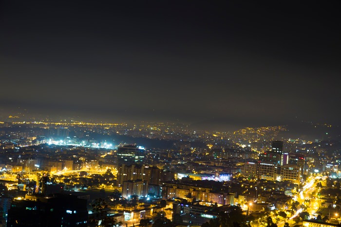 Light pollution in Bogota