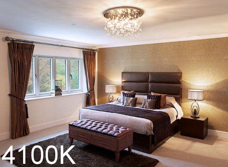 4100K color temperature in a bedroom