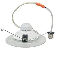 Aleddra 8" 12 watt 110/277 volt 3000K Natural White Round LED Downlight Retrofit
