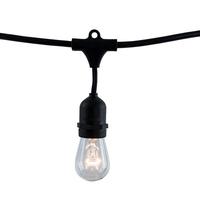 Bulbrite 11 watt 10 Light 14' Black (Medium Screw Base) 2700K Light String with 10 S14 Bulbs