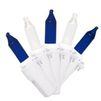 Brite Star 100 Light White Wire Blue / White Miniature Christmas Light String Set