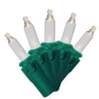View 100 Light Green Wire Clear Twinkling Miniature Christmas Light String Set