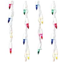 Brite Star 100 Light White Wire Multi-Color Twinkling Icicle Light Miniature