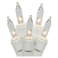View 100 Light White Wire Clear Twinkling Icicle Light Miniature
