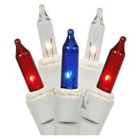 Brite Star 150 Light Red / White / Blue Christmas Light String Set
