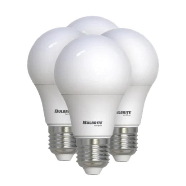 8.5 watt A19 Medium Screw Base 2700K Warm White LED Light Bulb (4 Pack)