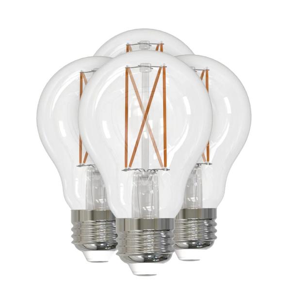 7 watt 120 volt A19 Medium Screw Base 2700K Warm White LED Light Bulb (4 Pack)