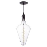 Bulbrite 4 watt 120 volt Diamond Medium Screw Base 2200K Warm White Vintage Gun Metal LED Pendant Light Fixture