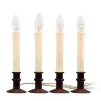 Celestial Lights 0.5 watt Adjustable Antique Bronze Base Window Hugger® Plug-In LED Window Candles (4 Pack)