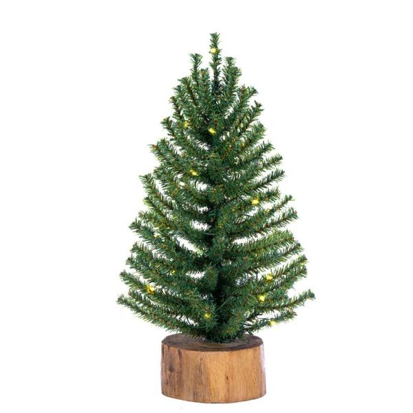 1.5' 22 Light Prelit Upswept Battery Operated Artificial LED Mini Tree