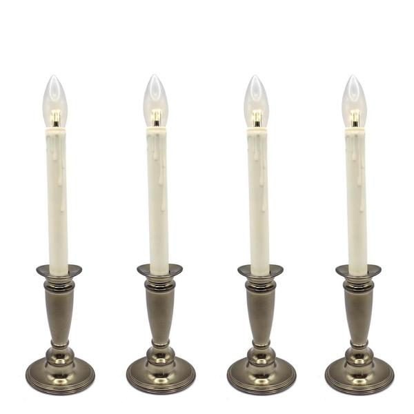 Adjustable Berkshire LED Traditional Window Candles (4 Pack)