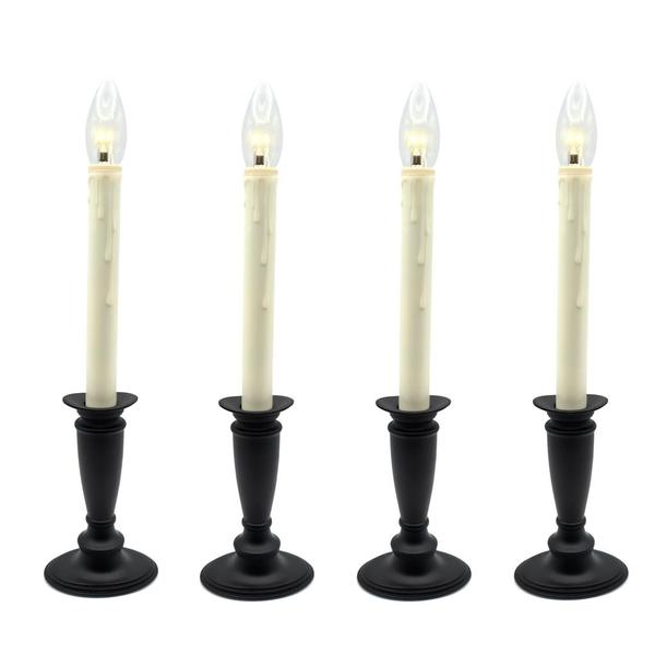 Adjustable Berkshire LED Traditional Window Candles (4 Pack)