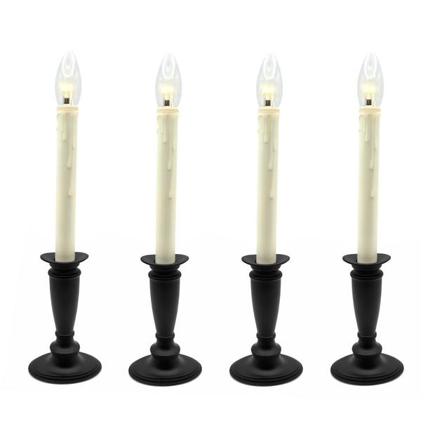 Adjustable Berkshire LED Traditional Window Candles (4 Pack)
