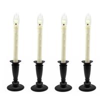 Celestial Lights Adjustable Berkshire LED Traditional Window Candles (4 Pack)