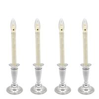 Celestial Lights Adjustable Berkshire LED Traditional Window Candles (4 Pack)
