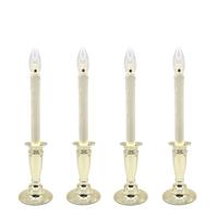 Celestial Lights Adjustable Berkshire LED Traditional Window Candles (4 Pack)