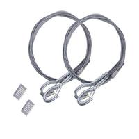 Columbia 5' Aircraft Cable Asymmetric Y-Fit  Safety Cable (2 Pack)