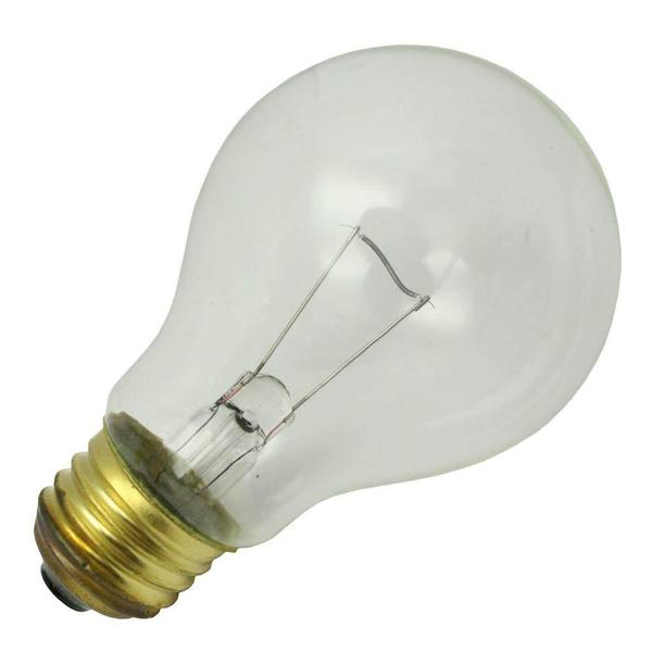 100 watt 130 volt A19 Medium Screw Base Shatter Resistant Incandescent Light Bulb