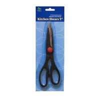 Dowin 9" Black/Red Kitchen Shears