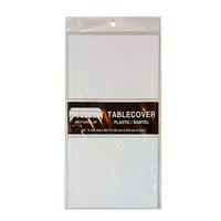 Dowin 108" x 54" White Rectangular Plastic Table Cover