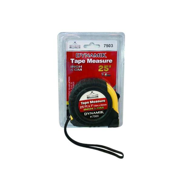 25' Black/Yellow Tape Measure