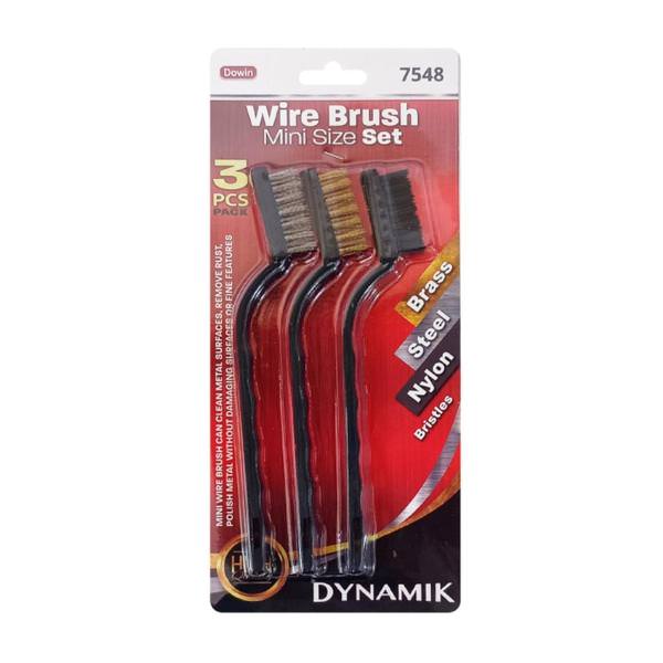 Mini Brass/Steel/Nylon Black Brush Set (3 Pack)
