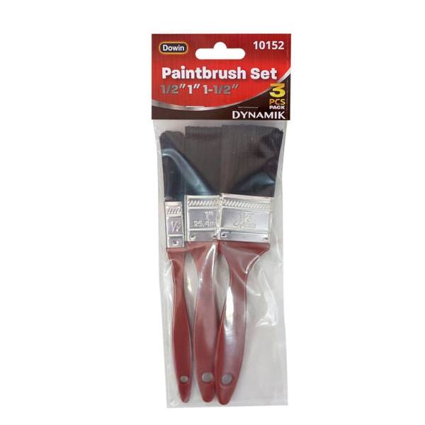 0.5"-1.5" Red Assorted Paintbrush Set (3 pack)