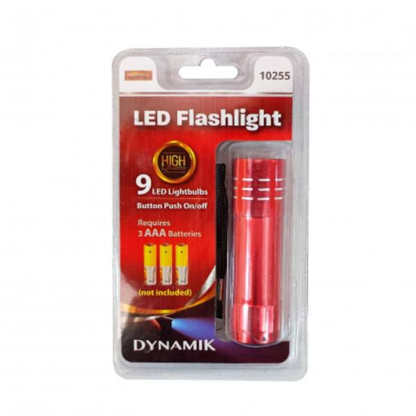 Uses 3 AAA 9 LED Lights LED Flashlight