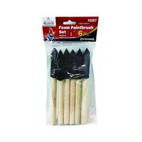 Dowin 1" Foam Wooden Handle Paintbrush Set