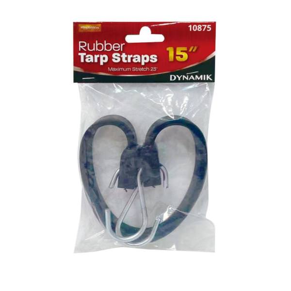 15" Rubber Black Tarp Strap