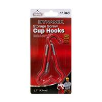 Dowin Red Storage Screw Cup Hooks (3 Pack)