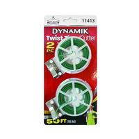 Dowin 50' Green Twist Ties with Cutter