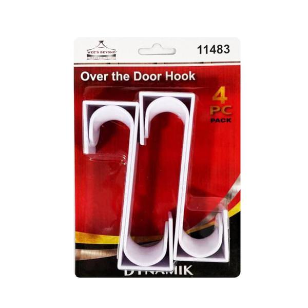 Over the Door Hook (4 Pack)