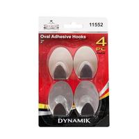 Dowin 2" Oval Adhesive Hooks (4 Pack)