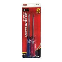 Dowin 4" x 0.2" Blue/Pink Philips/Slotted Screwdriver Set (2 Pack)