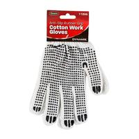 Dowin Rubber Grip Black/White Cotton Work Gloves