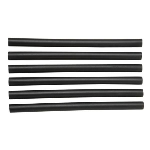 8" Black Heat Shrink Thick Wall Tubing (6 Pack)