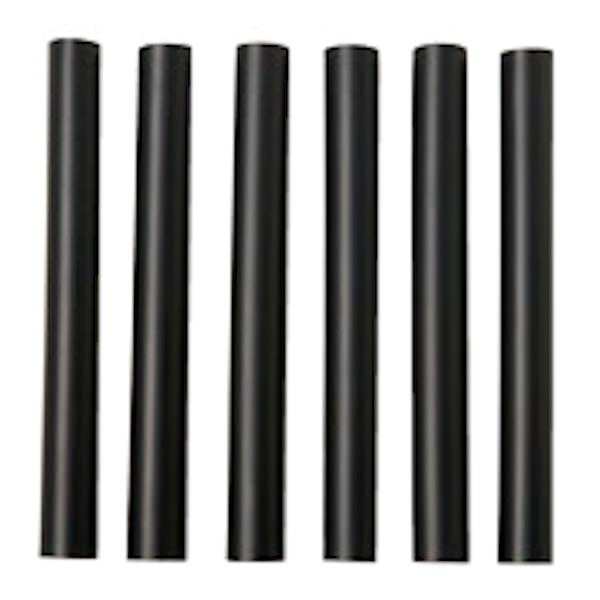 8" Black Heat Shrink Thick Wall Tubing (6 Pack)