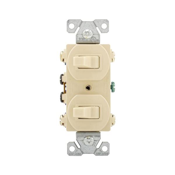 3-Way 15A 120/277 volt Toggle Combination Light Switch