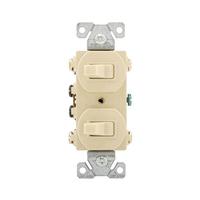 Eaton 3-Way 15A 120/277 volt Toggle Combination Light Switch