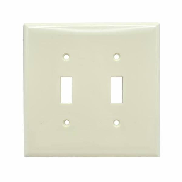 2-Gang Almond Toggle Wall Plate