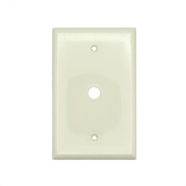 1-Gang Telephone & Coaxial Hole Cutout Wall Plate