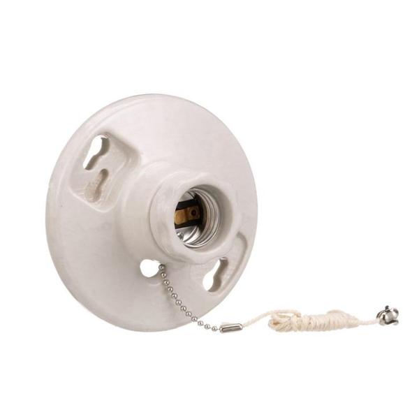 600 watt 250 volt Medium Base Lampholder with Pull Chain