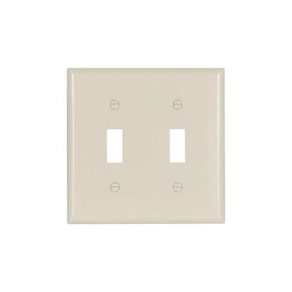 2-Gang Light Almond Wallplate